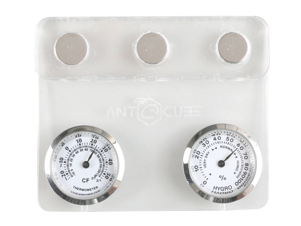 Mini thermo- hygrometer analogue - display - magnet